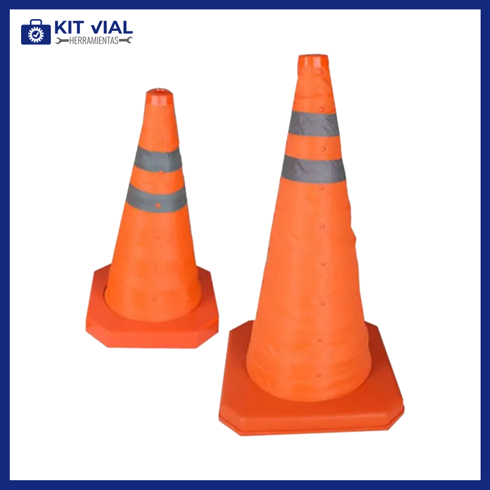 cono-ed-transito-productos-kit-vial Cono de Seguridad Plegable 32 cm con Doble Cinta Reflectiva - Imagen 1